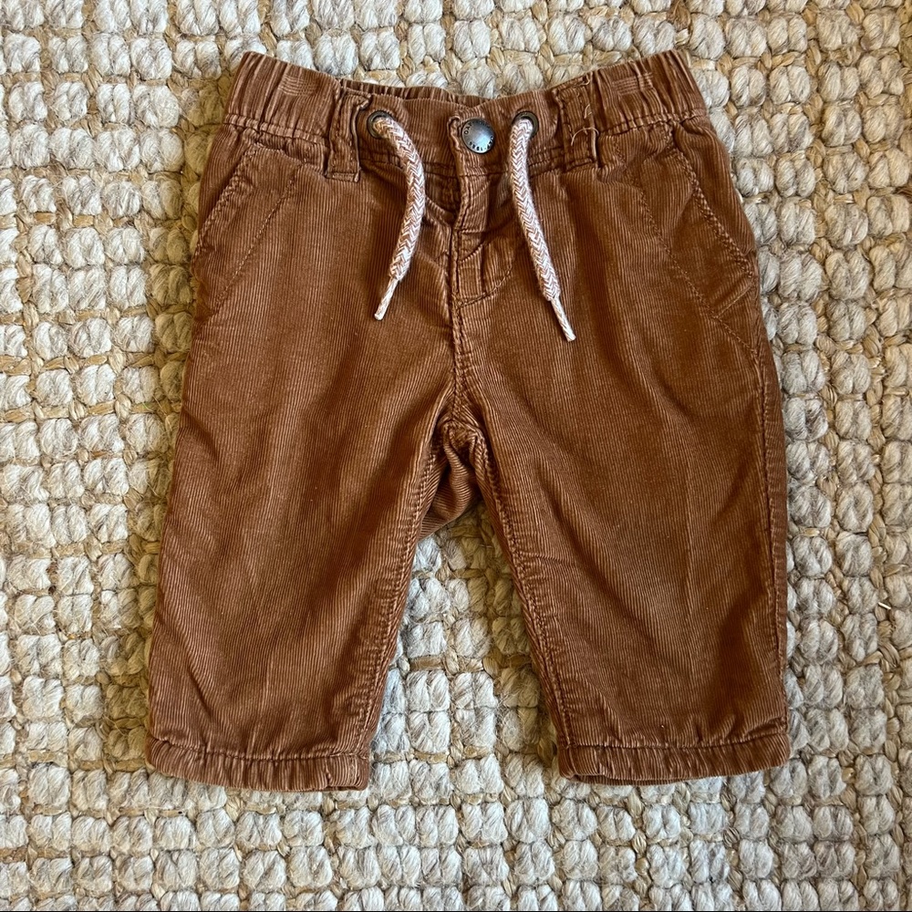 Baby Gap Cozy Brown Corduroy Pants with Soft Jersey Lining, 3-6 months